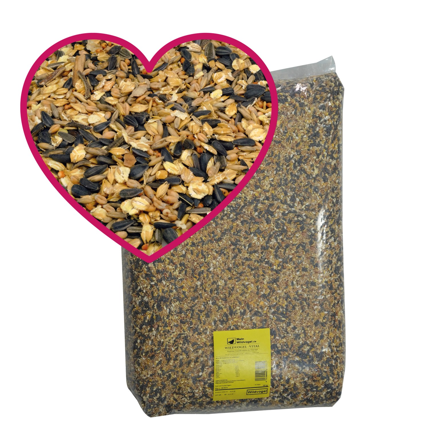 MeinWildvogel WILDVOGEL VITAL BASIC 30 Kg Vogelfutter Streufutter für Vögel Ganzjahresfutter und Perfekt für Kleine und ...