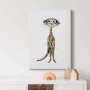 Leinwandbild mit lustigem Erdmännchen im modernen Kunststil als Wanddekoration.