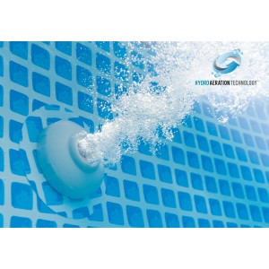 Detailaufnahme Intex Easy Set Pool® mit Hydro Aeration Technologie.