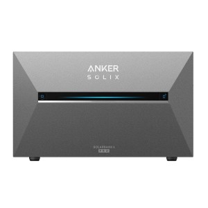 Anker Solix Solarbank 3 Pro für Balkonkraftwerk-Sets, graues Gehäuse.