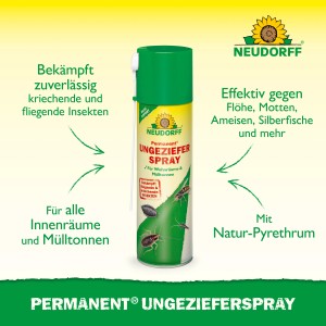 Neudorff Permanent Ungeziefer-Spray 500ml zur Insektenbekämpfung im Innenbereich & Mülltonnen.