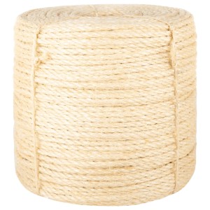 vidaXL Seil 100% Sisal 6 mm 50 m 155013