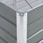 Detailaufnahme: Graues furnicato Garten-Hochbeet aus verzinktem Stahl, Ecke mit Schrauben.