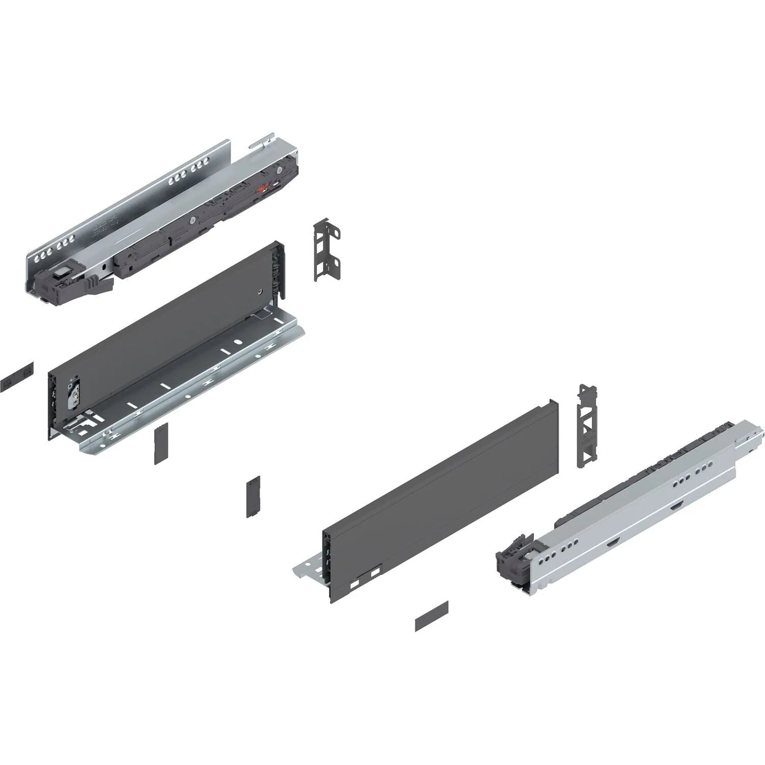 Blum Legrabox Pure Set Höhe M Tip-On Vollauszug 350 mm 40 kg Oriongrau 1 Paar