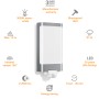 Steinel LED-Außenwandleuchte L 240 S Edelstahl mit Bewegungsmelder. Moderne, rechteckige Form.