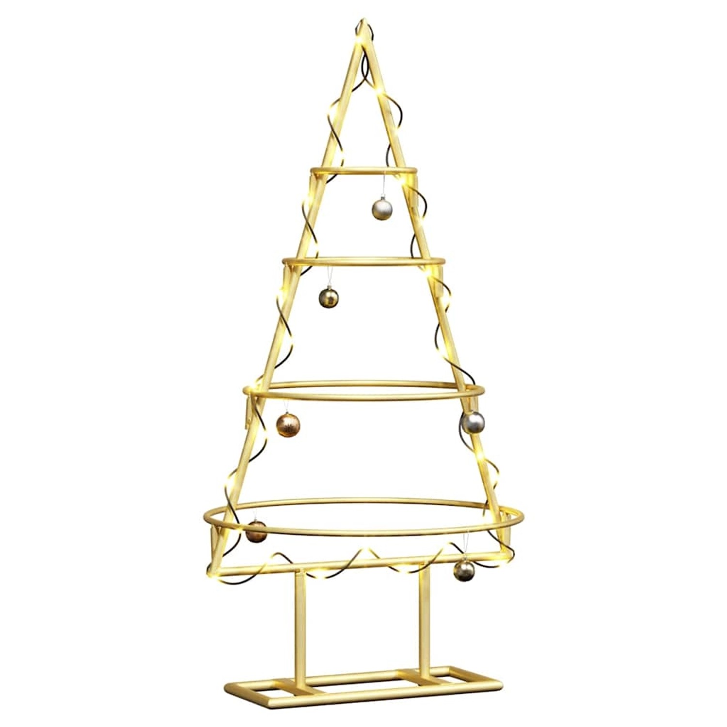 vidaXL Metall Weihnachtsbaum Gold 60 cm Pulverbeschichteter Stahl 42019151