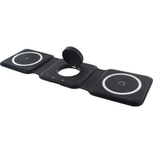 Schwaiger 3-in-1 Wireless Ladeplatte LISM0031, zusammenklappbar, in Schwarz. Zubehör für Akkus.