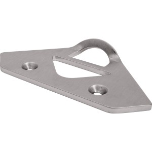 Schlossplatte mit Flaschenöffner aus Edelstahl für Petromax Kühlboxen.