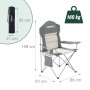 Relaxdays Campingstuhl Stahl Grau Faltbar 108 cm x 86 cm x 61 cm_4