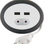 Schwaiger Euroverlängerung mit 2 USB-Ports, weiß, 3m Kabel für Computer & Multimedia.