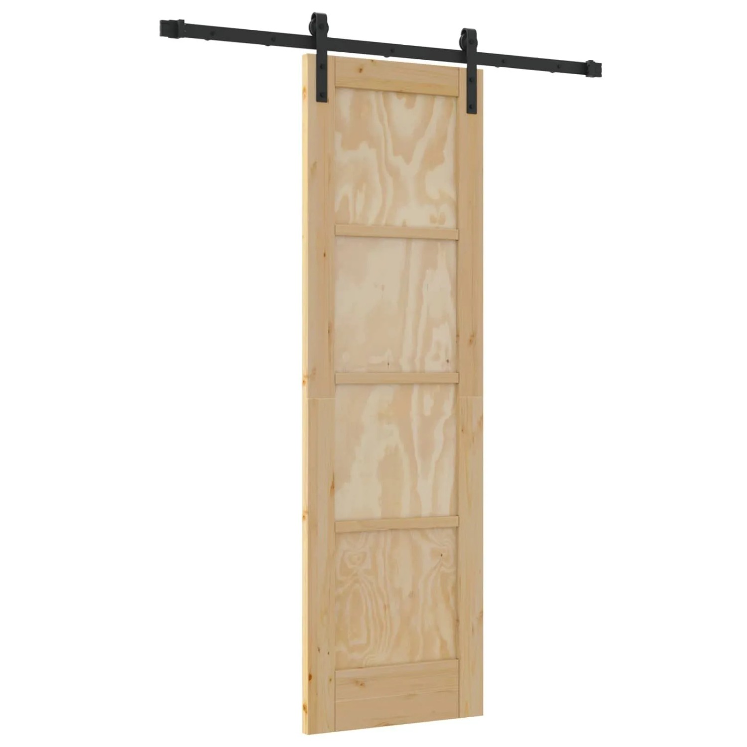 vidaXL Schiebetür Natur 61 x 198,5 cm Massives Kiefernholz 3445431
