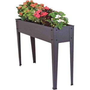 DELUKE Hochbeet BARI Anthrazit Stahl Metall-Hochbeet für Garten Balkon-Beet Gemüsebeet Kräuterbeet