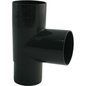 Marley Rohrabzweig 87 Grad DN 53/53 in Anthrazit für Kunststoff-Dachrinnen.