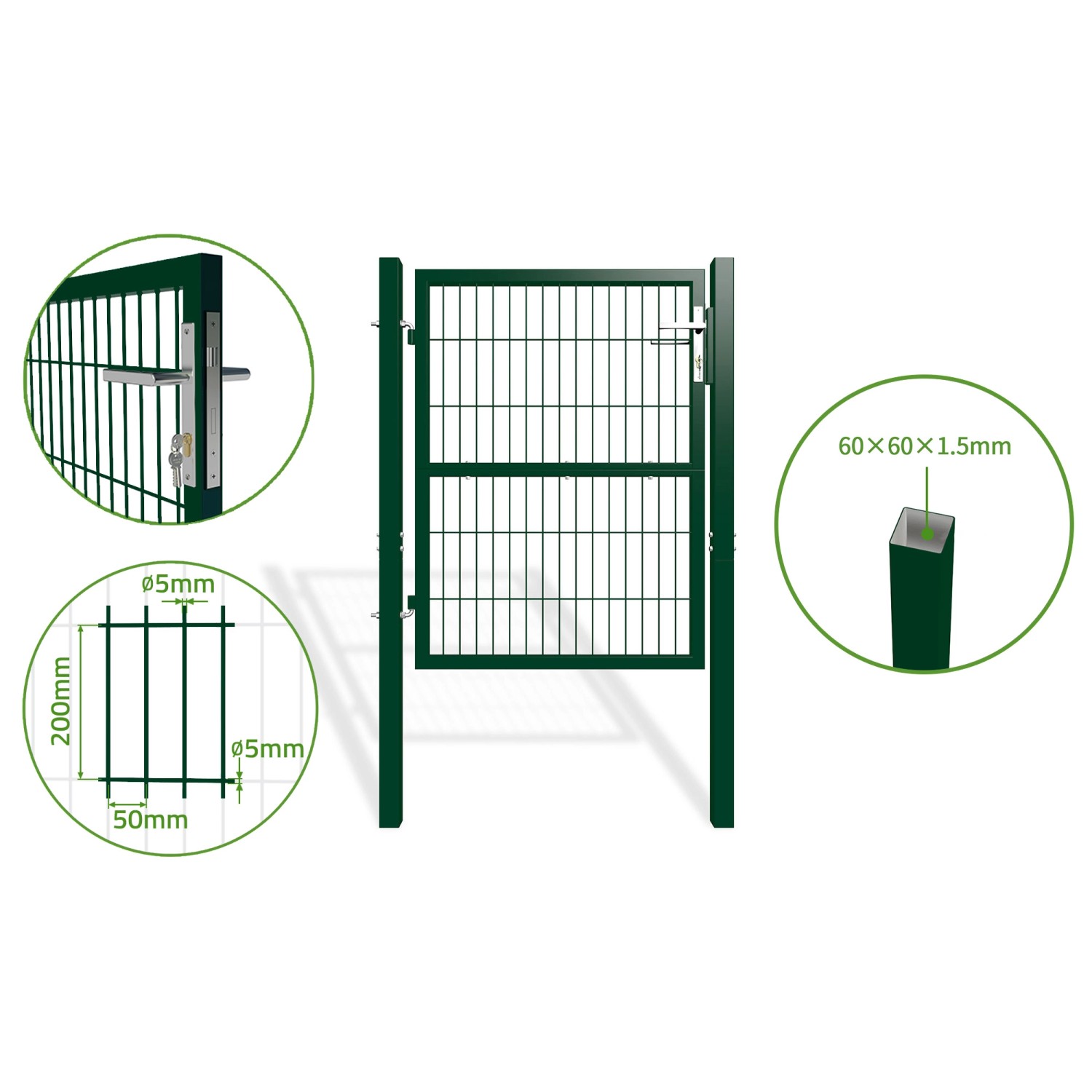 Casanoov Gittertor 1M Grün Razo H 120Cm günstig online kaufen