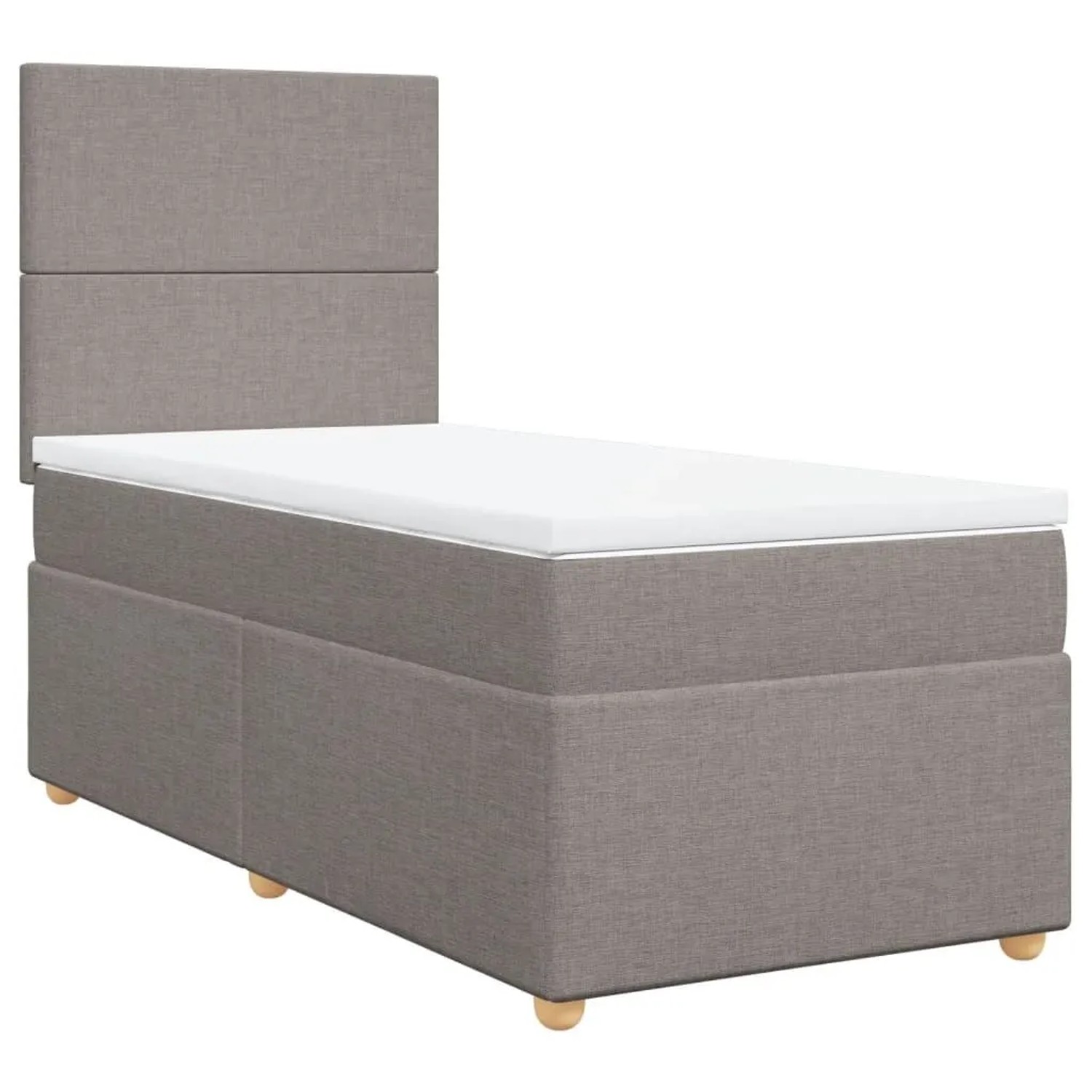 vidaXL Boxspringbett mit Matratze Taupe 90x200 cm Stoff 3293460 günstig online kaufen