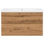 vidaXL Waschbeckenunterschrank mit Einbaubecken Artisan-Eiche 3328924_5