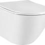 Weißes, spülrandloses baliv Wand WC-Set Davenport mit Soft-Close WC-Sitz.