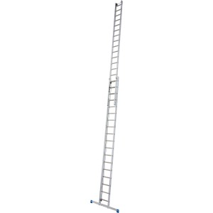 Krause Seilzugleiter Stabilo, 2-teilig, ausgefahren. Aluminiumleiter für hohe Arbeitshöhen.