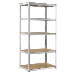 Verzinktes Juskys Lagerregal Basic, 200x100x60 cm, mit 5 Böden. Ideal für Keller und Garage.