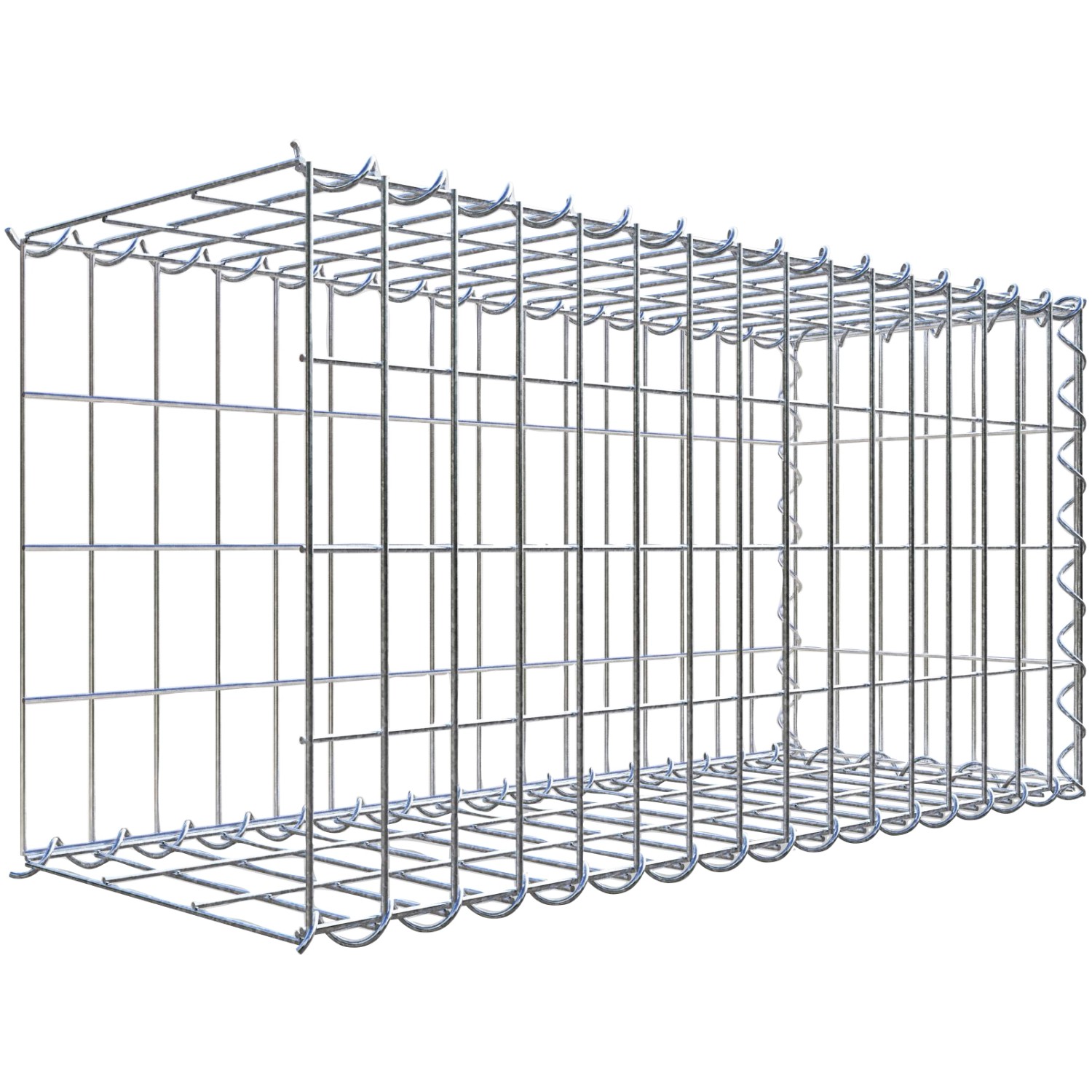 Gabiona Gabione-Anbaukorb Typ 2 40 x 80 x 30 cm Maschenw 5 x 10 cm