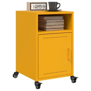 vidaXL Nachttische 2 Stk, Senfgelb 36x39x59 cm Stahl 846723