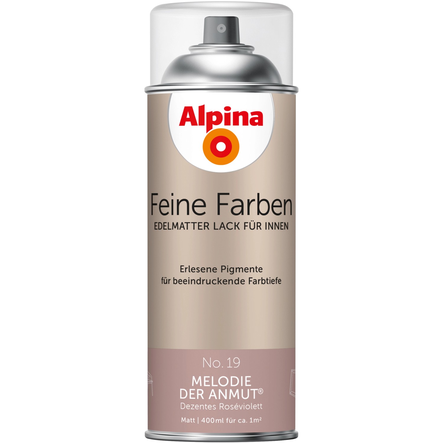 Alpina Feine Farben Sprühlack No. 19  Melodie der Anmut® edelmatt 400 ml
