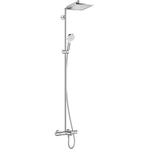 Hansgrohe Crometta E 240 Showerpipe mit Wannenthermostat, Chrom.