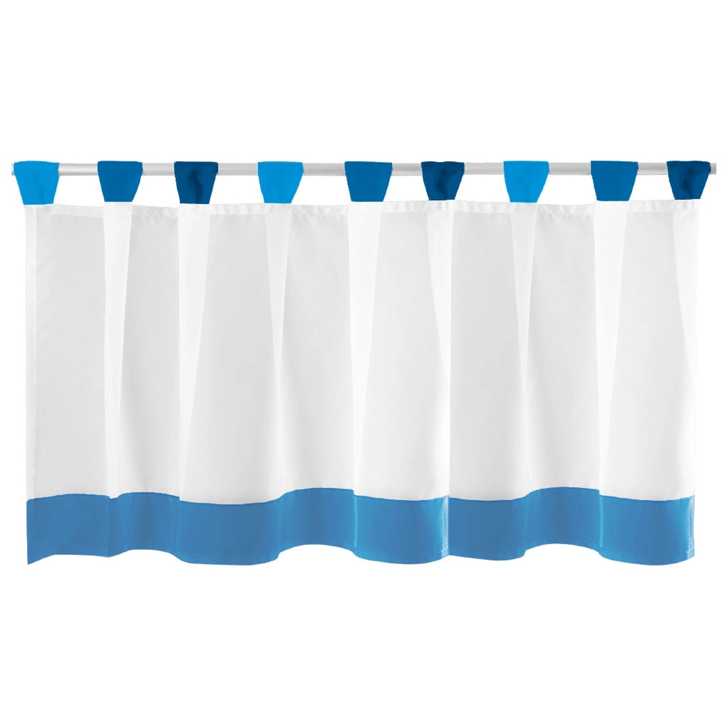 Arsvita Bistrogardine mit Schlaufen 150 cm x 45 cm Blau günstig online kaufen