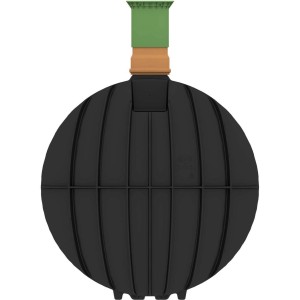 Garantia Sammelgrube Stabilus 3000L, schwarzer Erdtank mit grünem Dom, DIBT Zulassung.