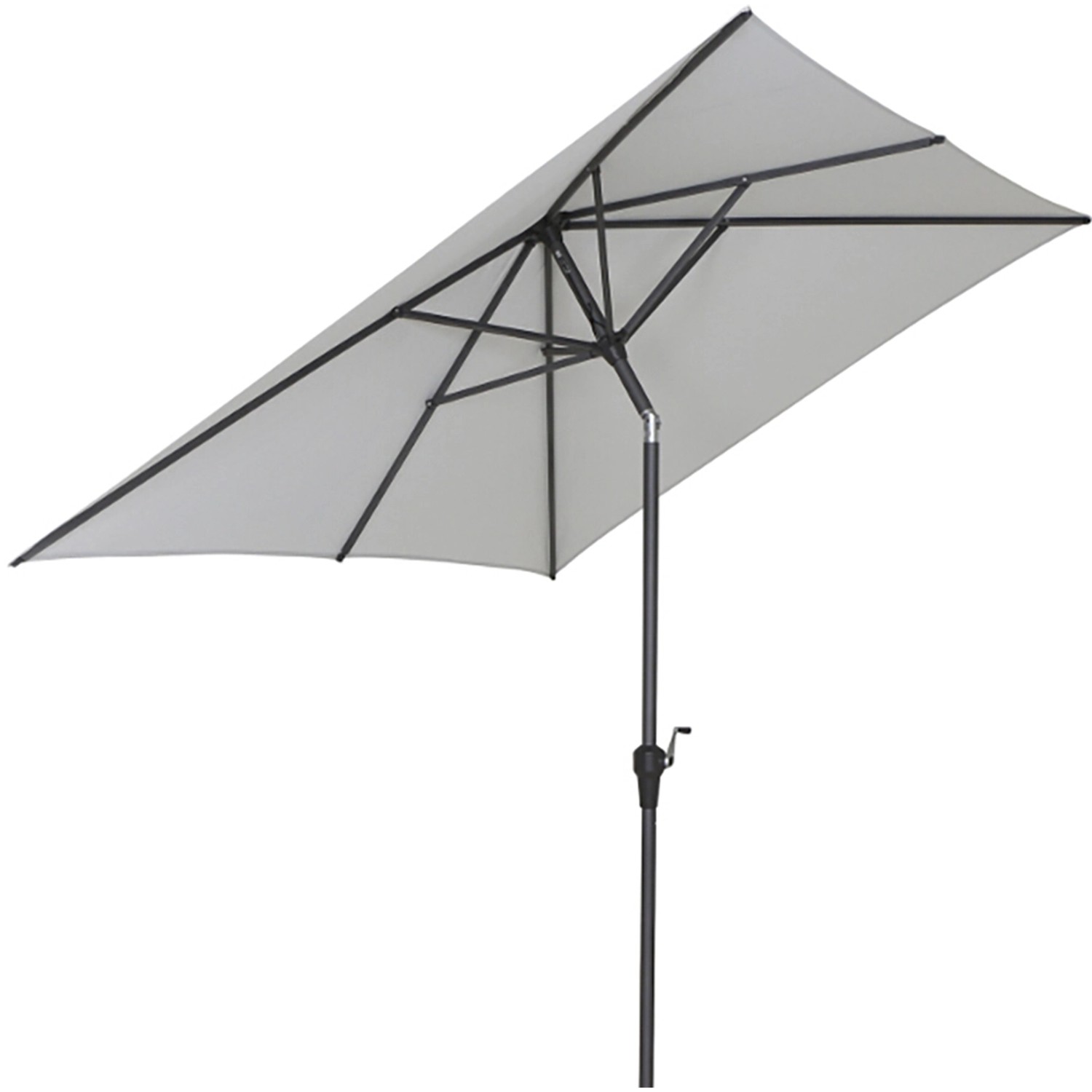 Siena Garden Marktschirm Avio 200 cm x 250 cm Stone mit Kurbelmechanik