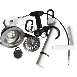 Pyramis Drehexcenter-Ventil 92mm mit Zubehör für Spülbecken