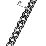 Conacord Panzerkette, Stahl gedreht, 1 mm x 1,5 mm, Nickel, als Meterware.