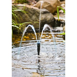 Heissner Aqua Jet Eco Teichpumpen-Set mit Wasserspiel im Gartenteich.