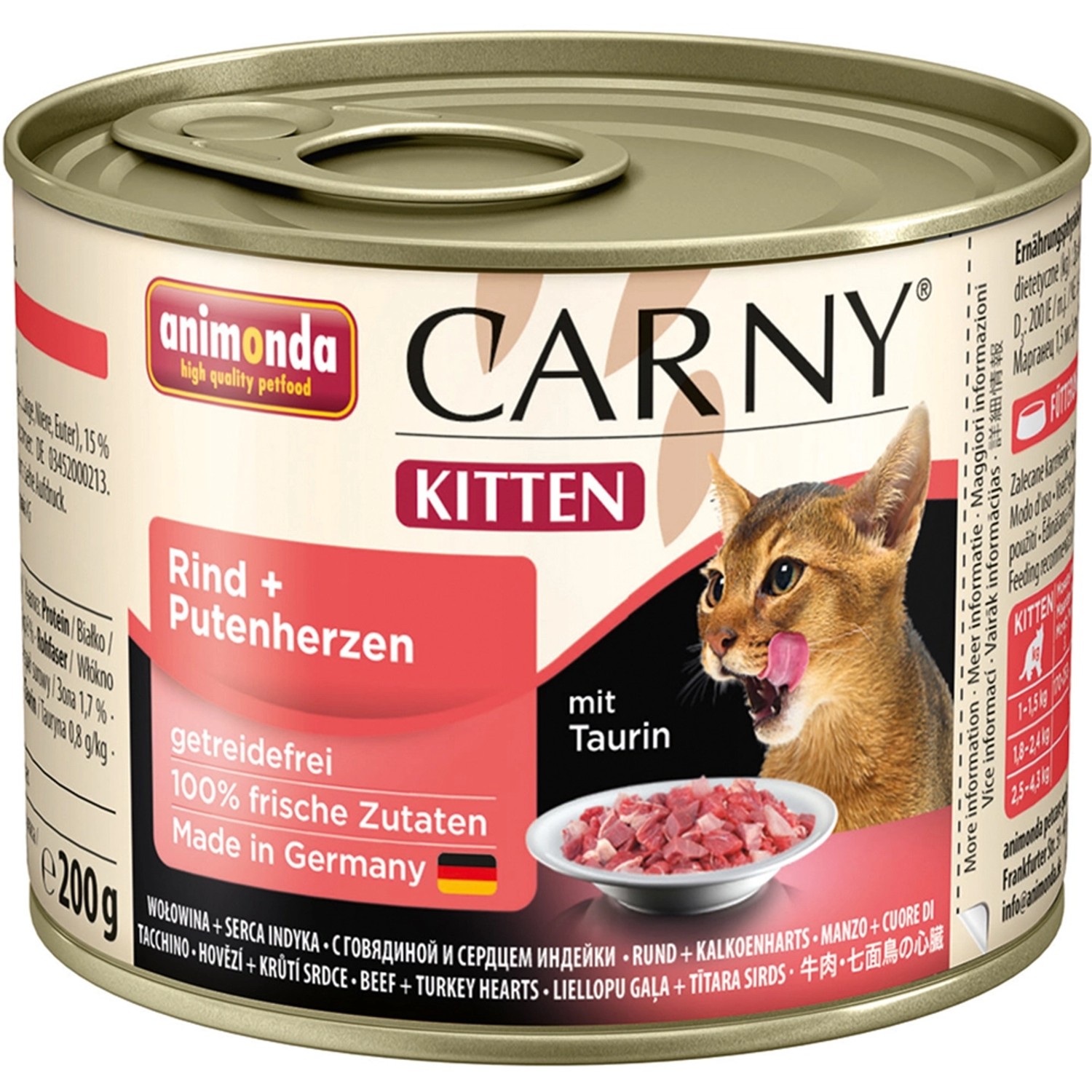 Carny Katzen-Nassfutter Kitten Rind und Pute 200 g