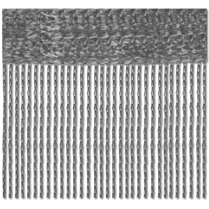 Dunkelgrauer Fadenvorhang (90x245 cm) als Gardine oder Raumteiler.