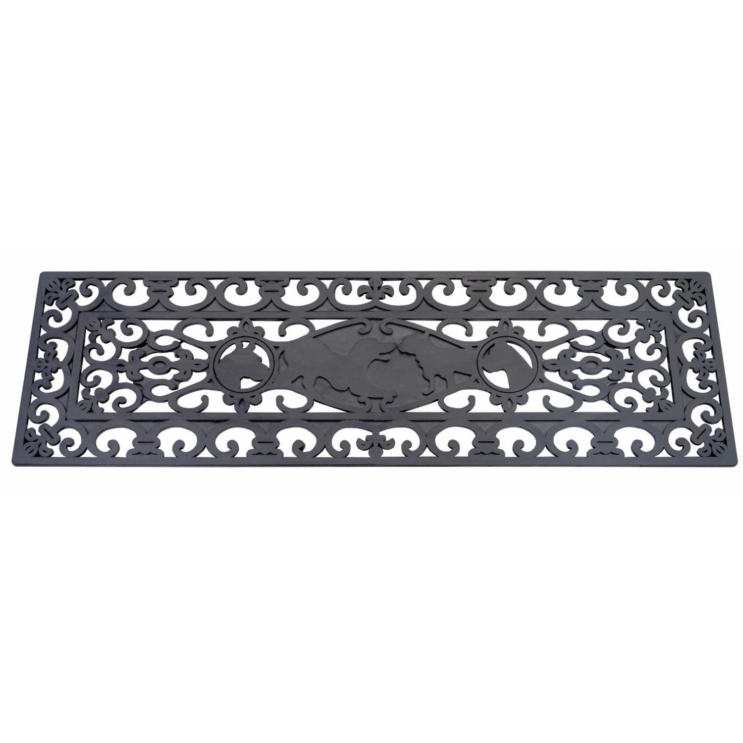 Jet-Line Stufenmatte Escalera aus Gummi Wetterfest Rutschhemmend 25 x 75 cm günstig online kaufen