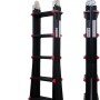 PROREGAL Mehrzweckleiter APOLLO, 4x5 Sprossen, als Steh- und Anlegeleiter, schwarz