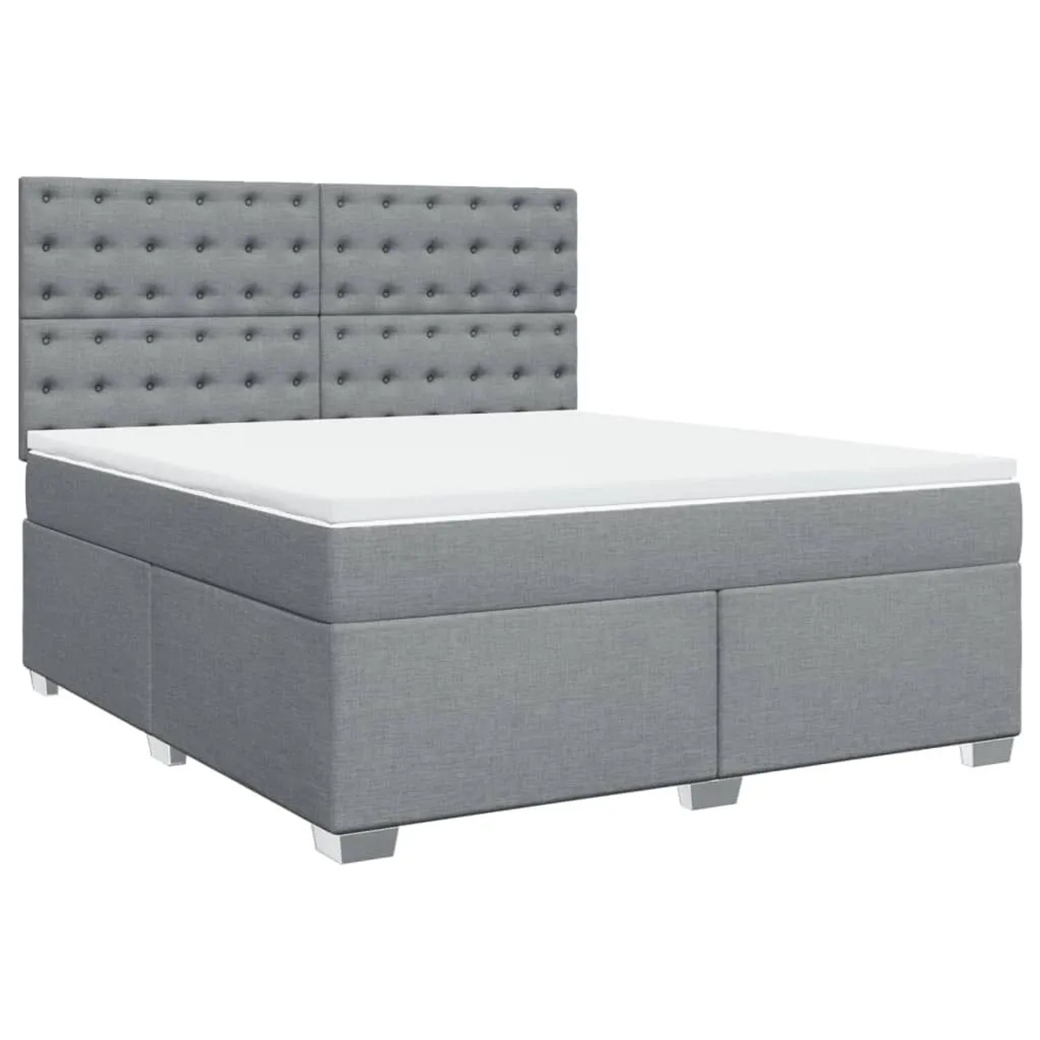 vidaXL Boxspringbett mit Matratze Hellgrau 180x200 cm Stoff 3292881 günstig online kaufen