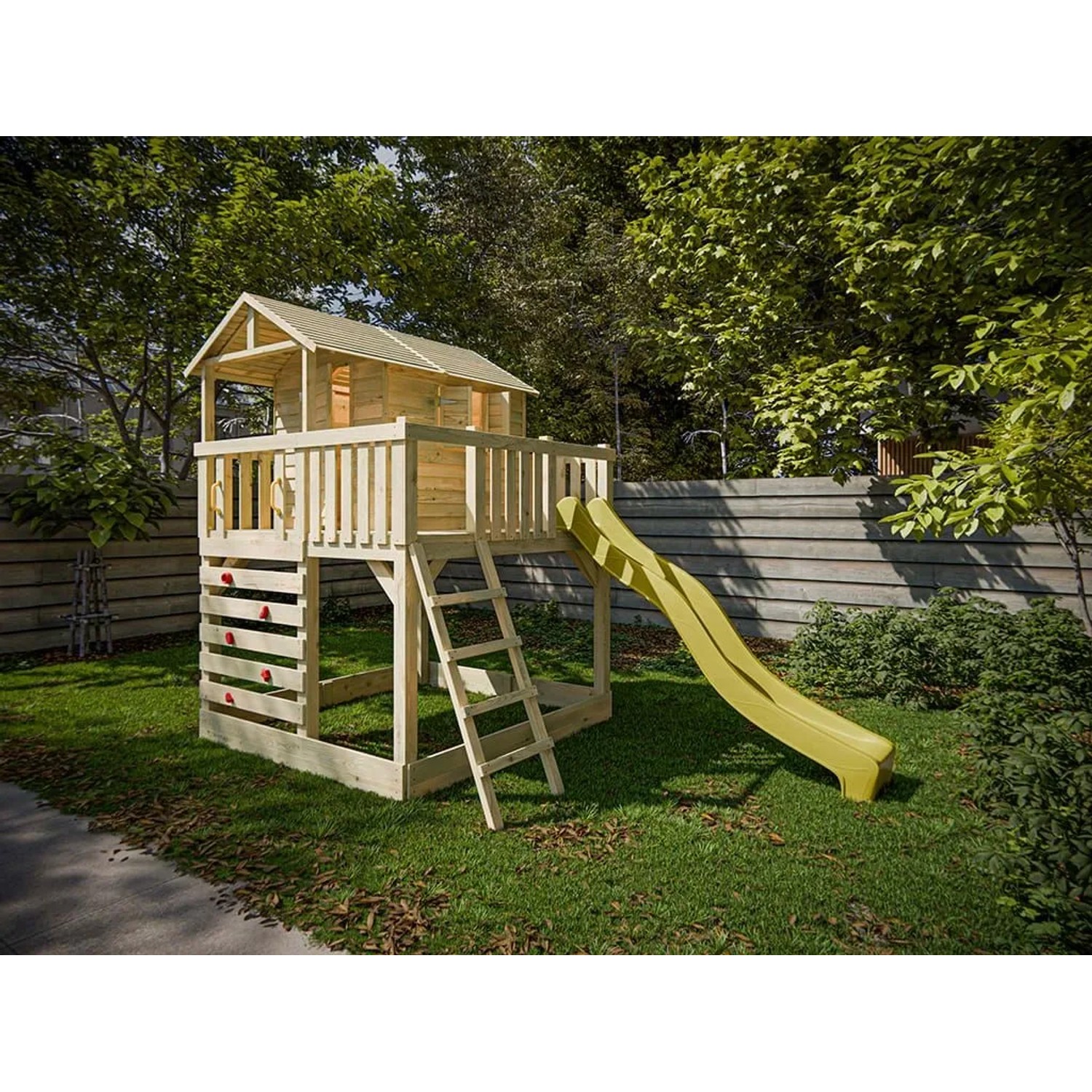 Belladoor Stelzenhaus Noah Kesseldruckimprägniert Inklusive Rutsche Gelb