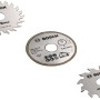 Drei Sägeblätter für die Bosch Multi-Handkreissäge PKS 16: Precision, Special und Diamanttrennscheibe Ceramic.