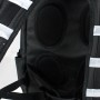 Detailansicht: Gepolsterter Rücken des Mephisto Werkzeugrucksacks Dragon mit atmungsaktivem Netz.