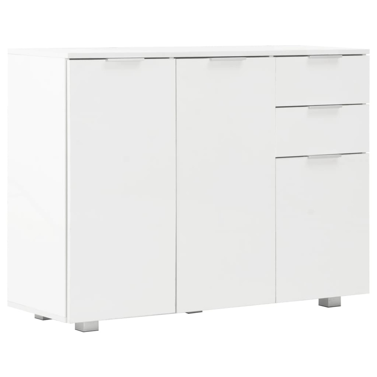 vidaXL Sideboard Hochglanz-Weiß 107x35x80,5 cm 283718 günstig online kaufen