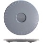 Silberner Wagner Pflanzenroller Ultraflat GH 0450, Ø 30 cm, mit Rollen.