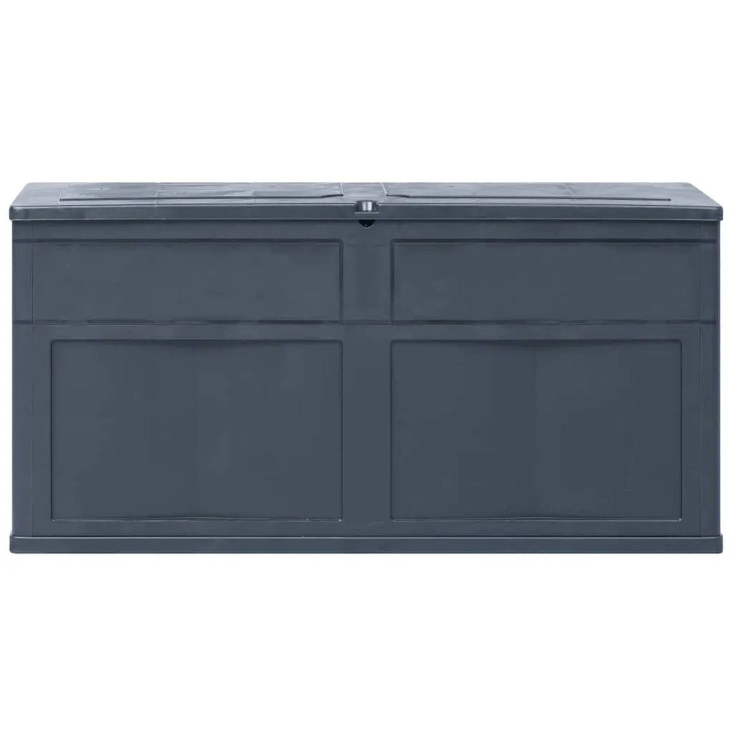 VidaXL Garten-Aufbewahrungsbox, 320 L, Schwarz, Kunststoff mit Holzoptik.