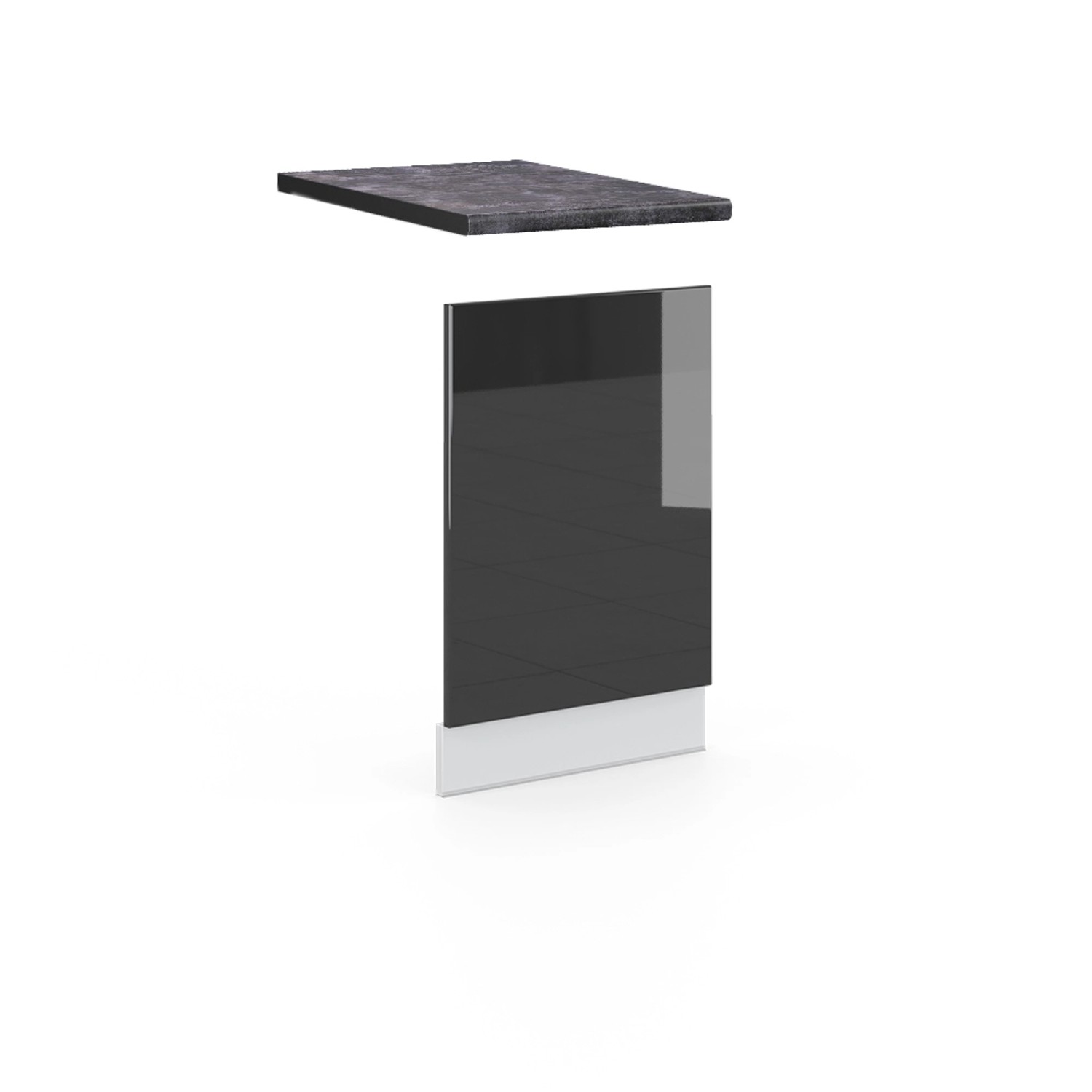 Thumbnail - Vicco Frontblende Fame-Line Anthrazit Hochglanz/Weiß 45 cm AP Anthrazit