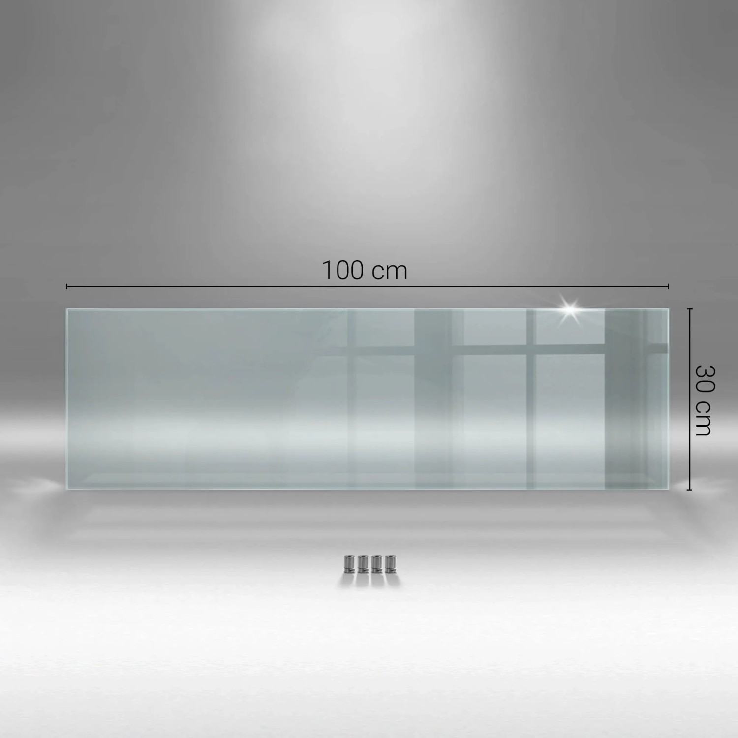 Tulup Küchenrückwand Glas Transparent Küchenrückwand Platte Glas Durchsichtig 100x30 cm Küchen Wandpaneel Glas Durchsichtig_2