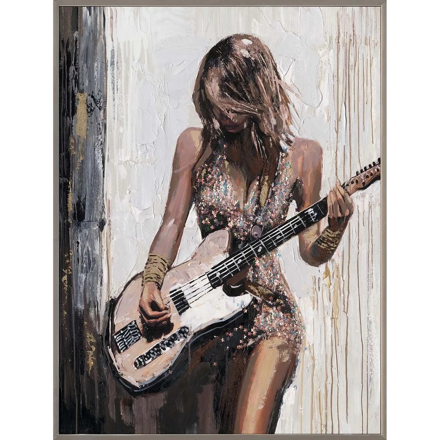Art Universe Leinwandbild Guitar Girl 90 x 120 cm
