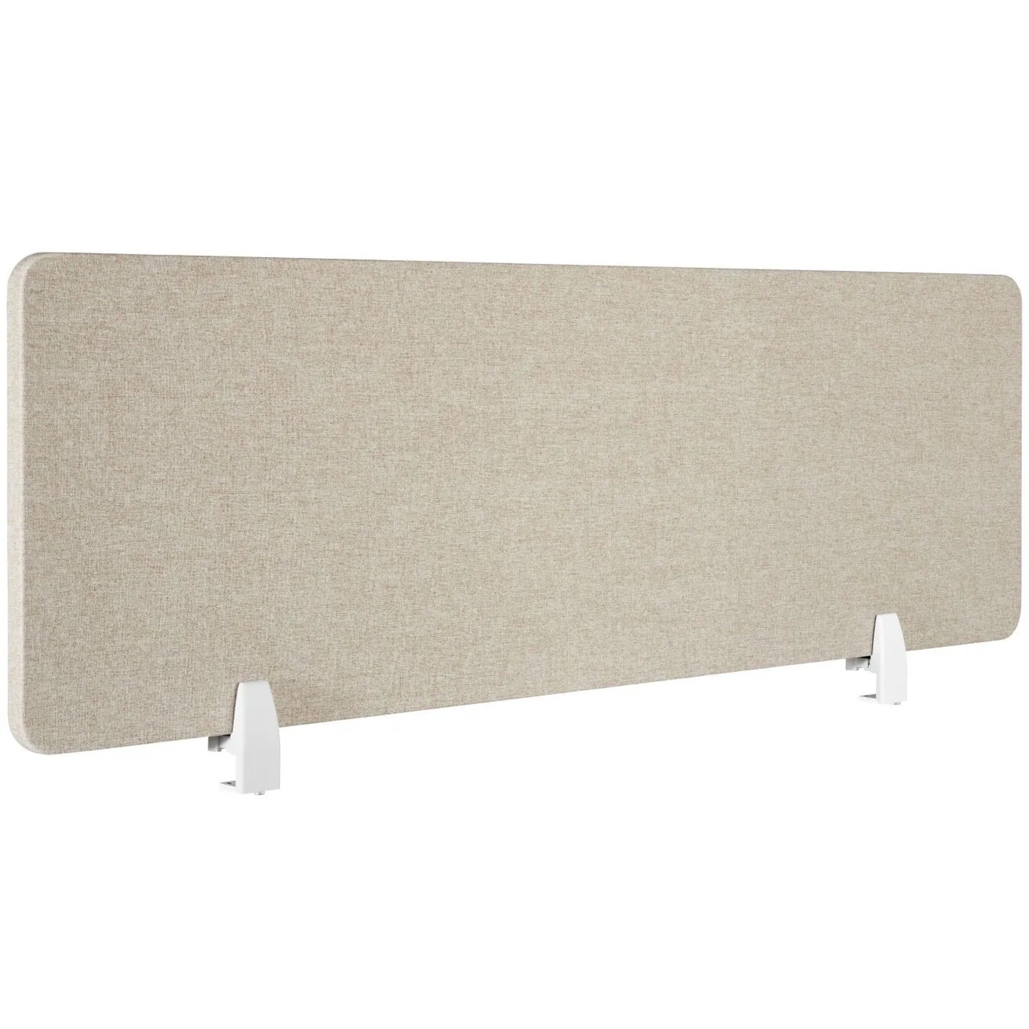 Tectake Schreibtisch Trennwand Noisy In 2 Größen Mit Schallabsorbierendem Pet Kern 130 x 40 cm 2 20 x 130 x 40 cm Beige