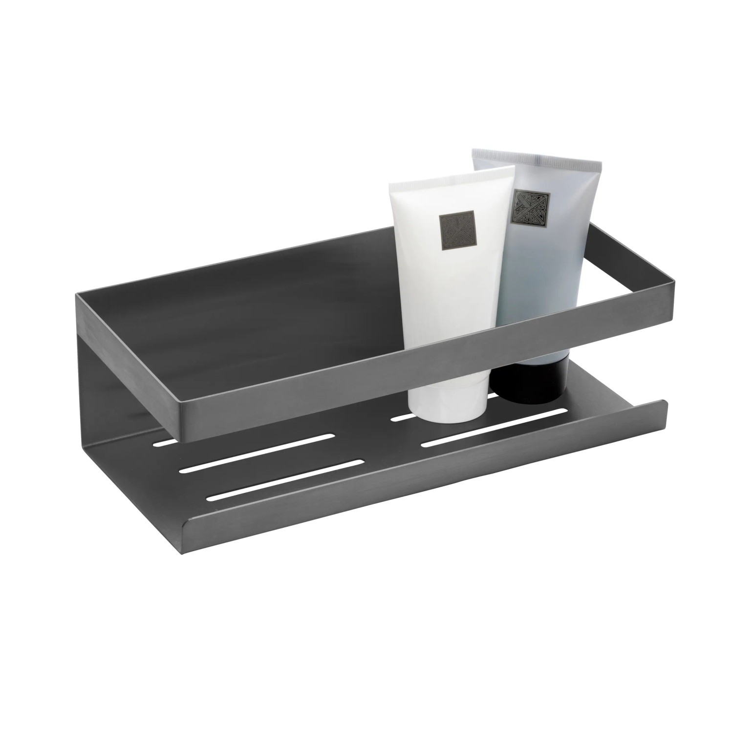 Schöner Wohnen Wandablage Meleto Gun-Metal Grey aus Edelstahl
