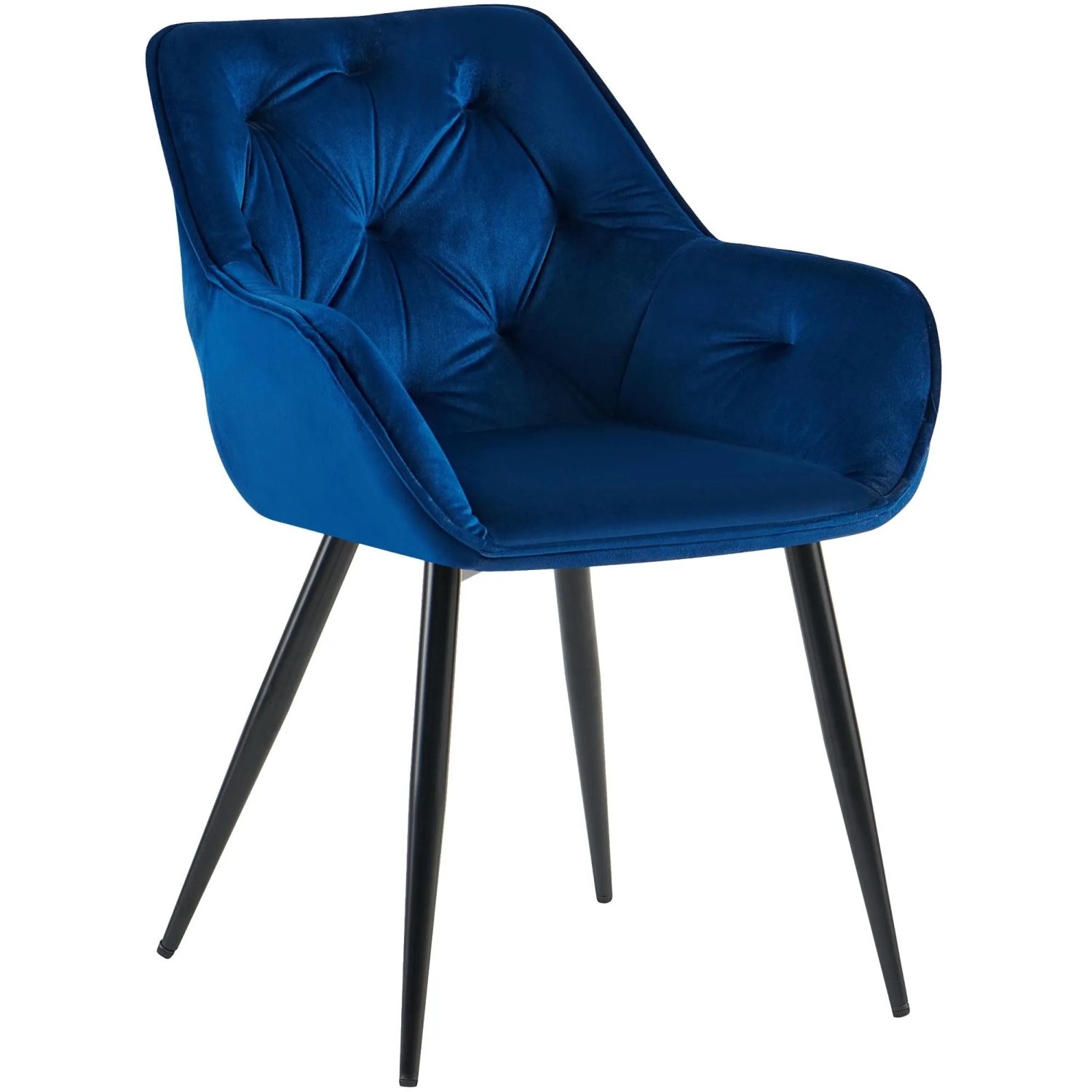 CLP Esszimmerstuhl Cassis Samtbezug blau/Samt